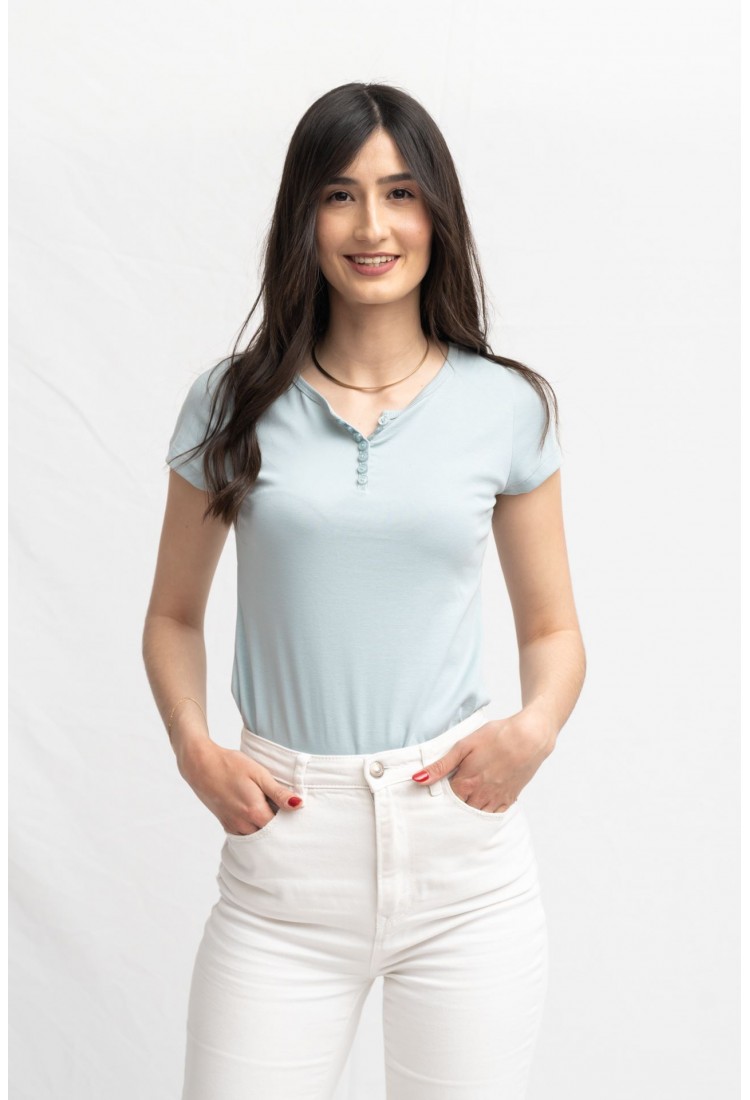 T-SHIRT SINGLE COLOR WITH BUTTONS 61016 T-SHIRT SINGLE COLOR WITH BUTTONS 61016