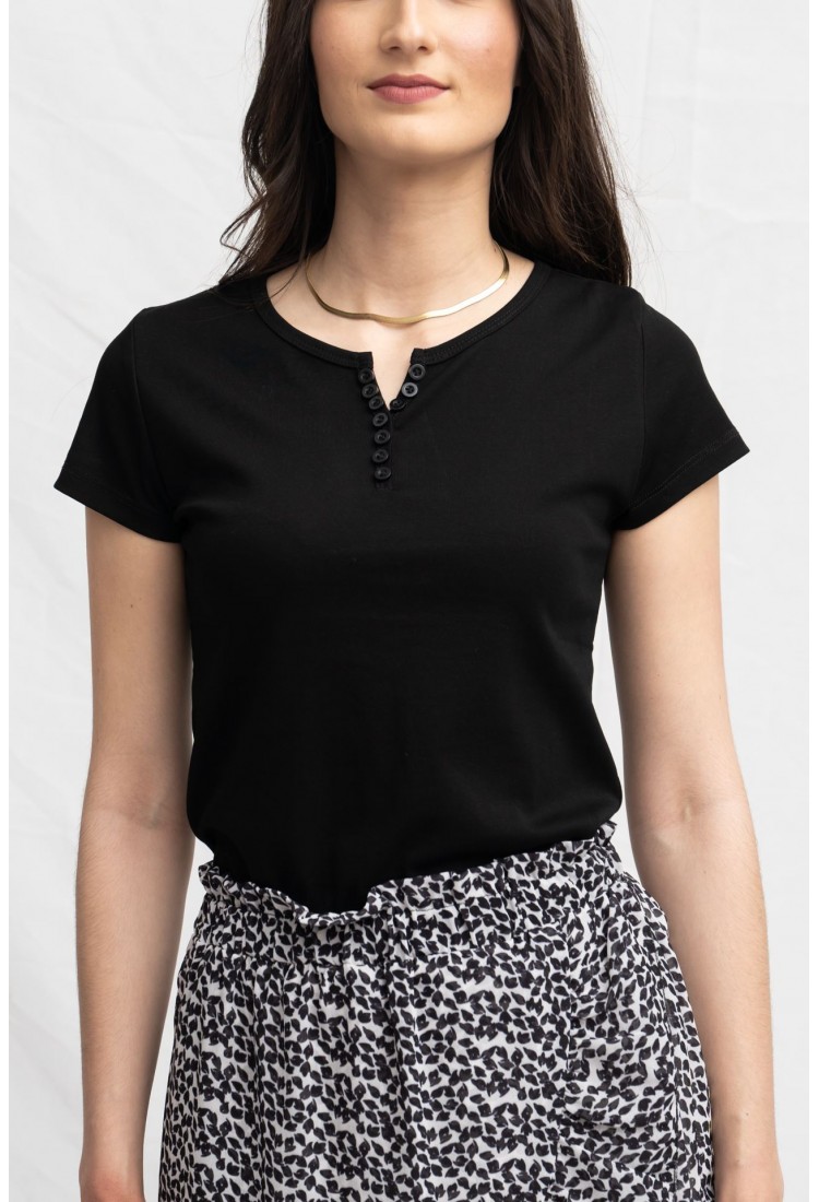 T-SHIRT SINGLE COLOR WITH BUTTONS 61016 T-SHIRT SINGLE COLOR WITH BUTTONS 61016
