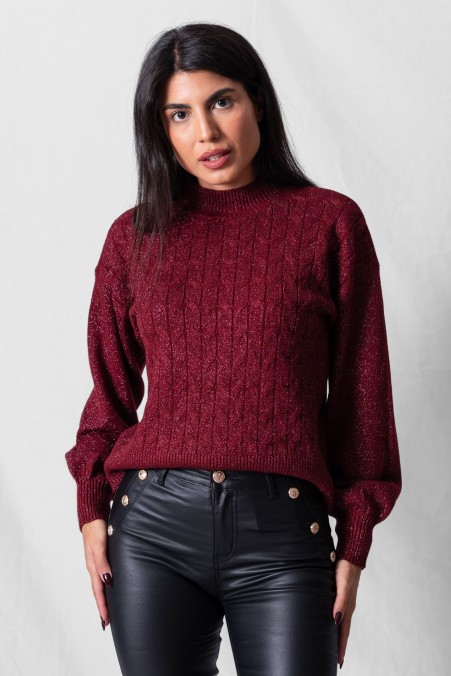 ΠΟΥΛΟΒΕΡ ΜΕ ΛΑΙΜΟ ΚΑΙ ΣΧΕΔΙΟ ΠΛΕΞΗΣ 891