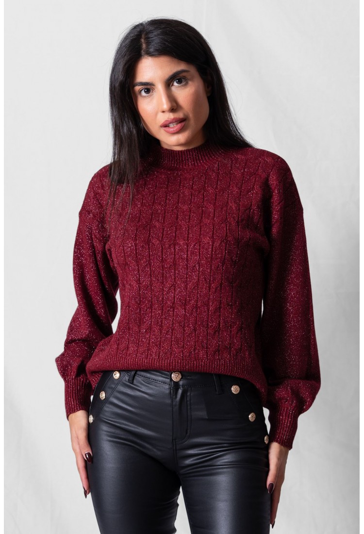 ΠΟΥΛΟΒΕΡ ΜΕ ΛΑΙΜΟ ΚΑΙ ΣΧΕΔΙΟ ΠΛΕΞΗΣ 891