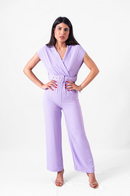 ONE-SIZE JUMPSUIT WITH SLEEVES AND BELT 56187
