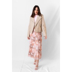 LEATHER JACKET WITH COLLAR 63260