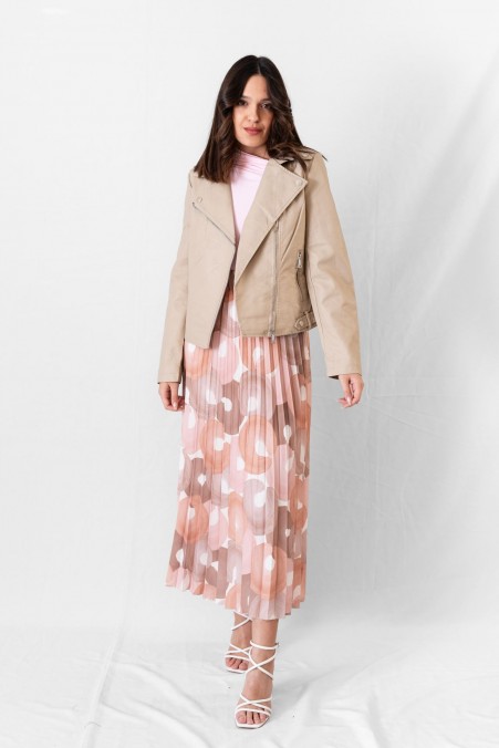 LEATHER JACKET WITH COLLAR 63260