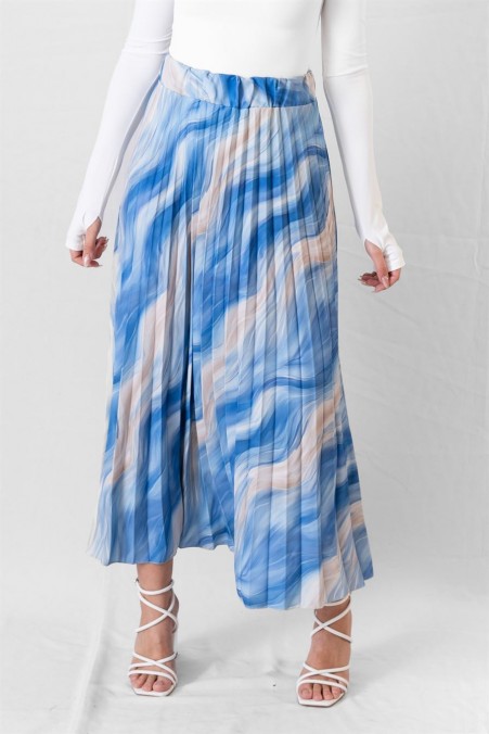 PRINTED PLEATED SKIRT 28152