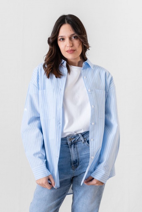 STRIPED SHIRT WITH COLLAR 2059