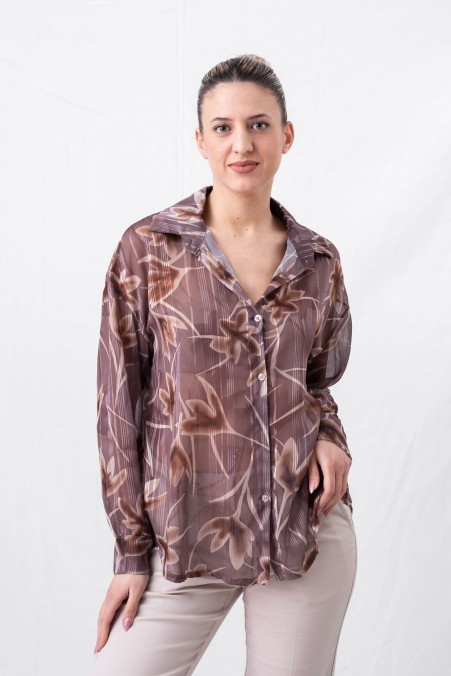 FLORAL SHIRT WITH LUREX 3691
