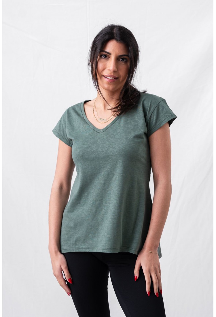 T-SHIRT BASIC V NECK