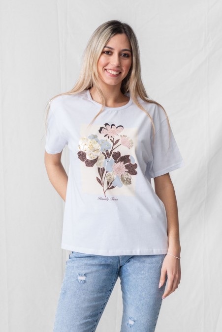 T-SHIRT FLOWERS 6992