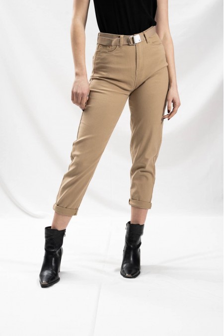 HIGH WAIST JEANS WITH BELT KR001