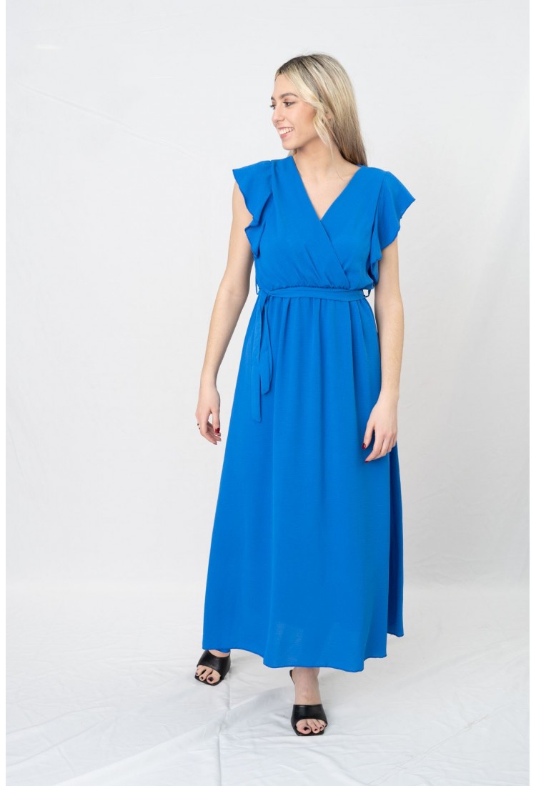 CRUISE DRESS WITH RUFFLED SLEEVES 82289