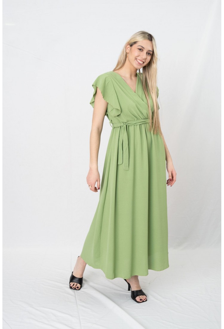 CRUISE DRESS WITH RUFFLED SLEEVES 82289