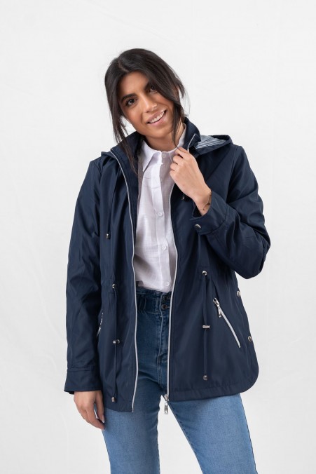 RAINCOAT WITH DETACHABLE HOOD 2254