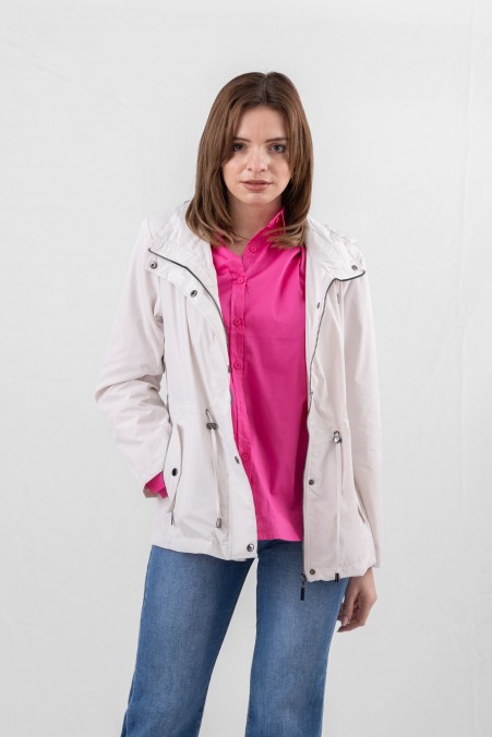 RAINCOAT WITH DETACHABLE HOOD 2F003