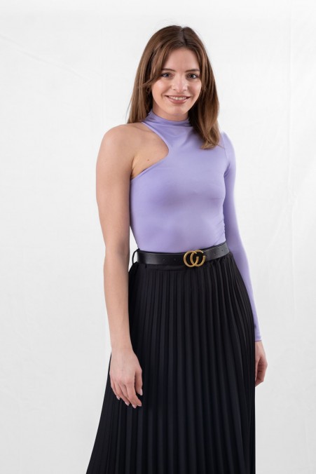 SHINY ONE SHOULDER BLOUSE 10200