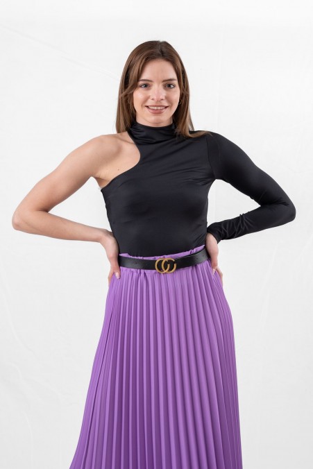 SHINY ONE SHOULDER BLOUSE 10200