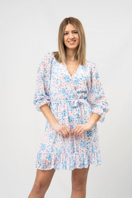 FLORAL DRESS WITH RUFFLES 6363