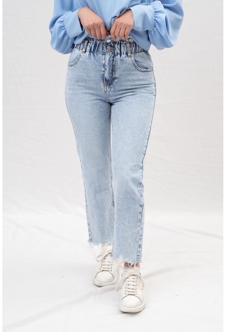 JEAN MOM FIT ΜΕ ΛΑΣΤΙΧΟ ΣΤΗ ΜΕΣΗ 1519