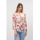 PRINTED BLOUSE WITH HALF SLEEVE 1652