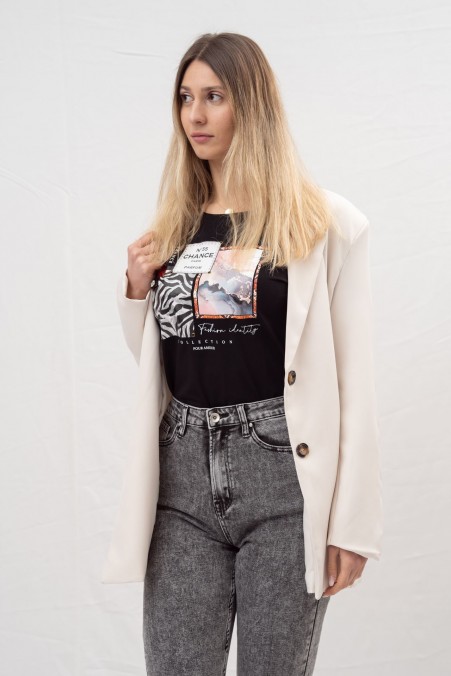 OVERSIZED JACKET WITH ROWS 83236