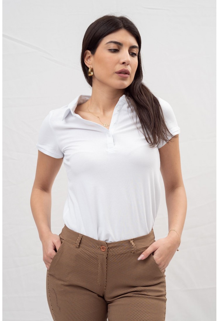 T-SHIRT WITH COLLAR AND BUTTONS 1530