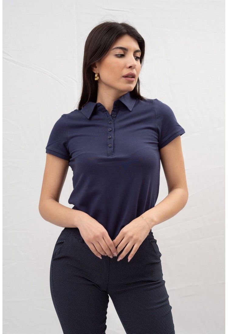 T-SHIRT WITH COLLAR AND BUTTONS 1530