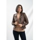 LEATHER JACKET WITH COLLAR 63163