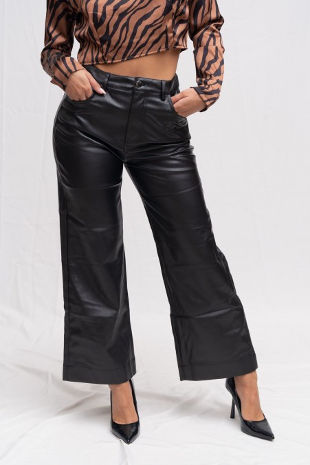 HIGH WAIST LEATHER PANTS 8026