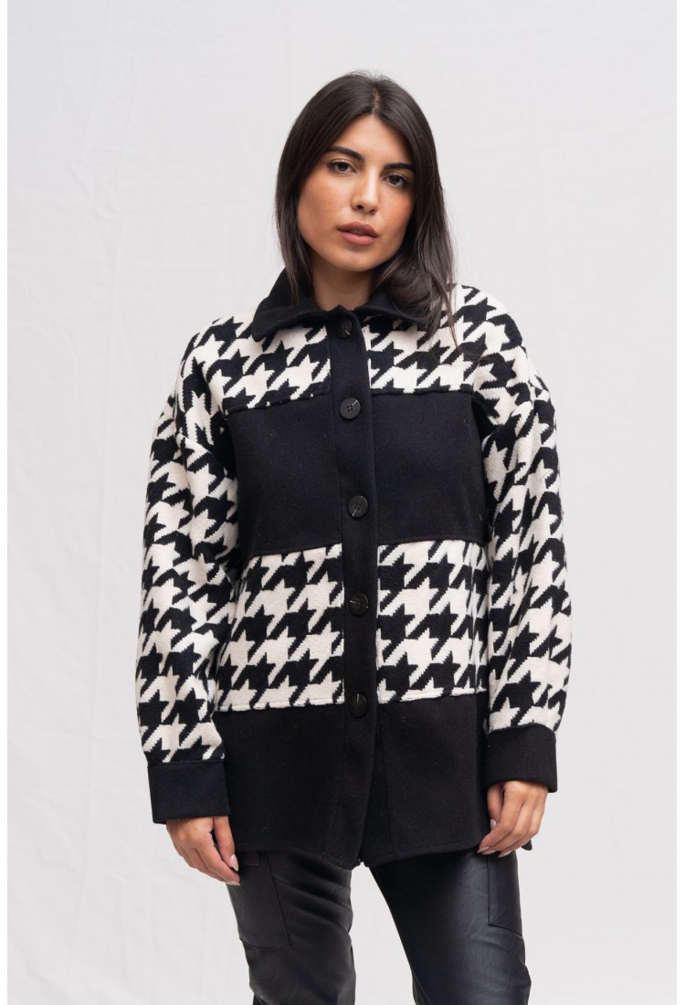 PRINTED SHIRT JACKET WITH BUTTONS 9352