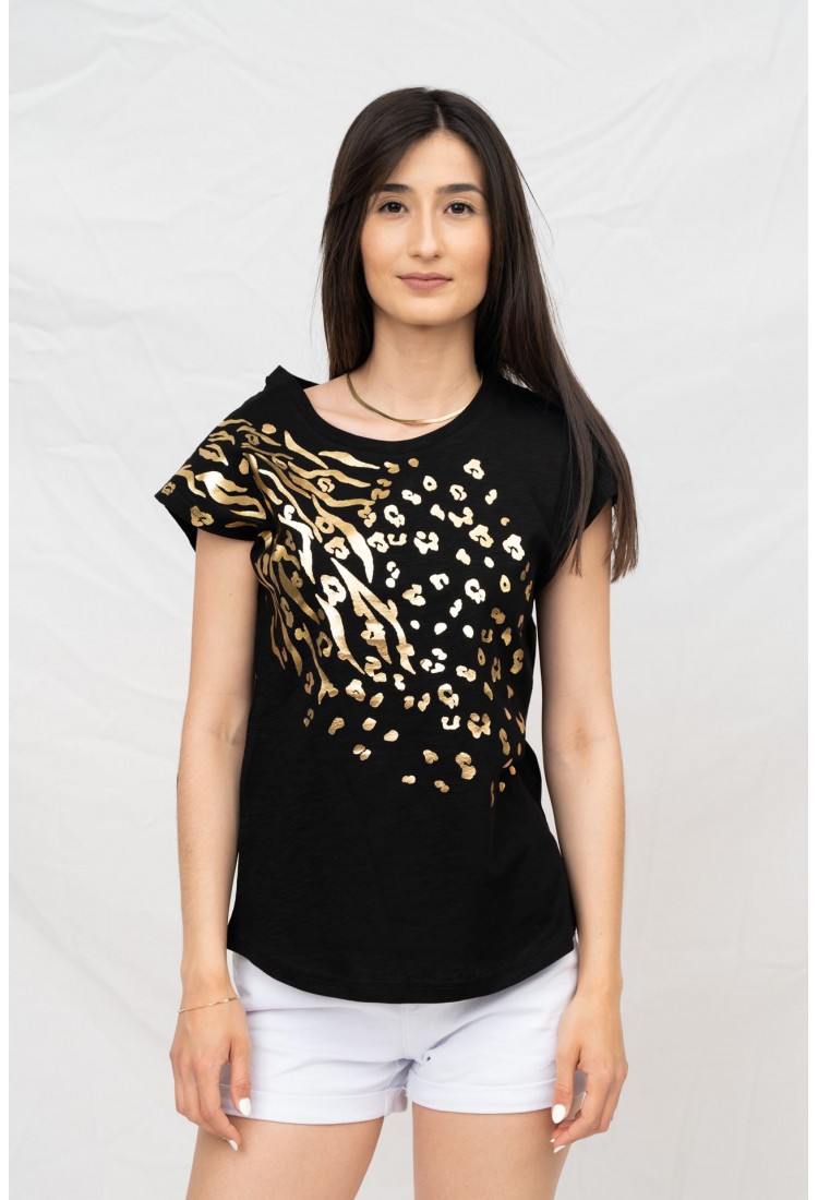 T-SHIRT LEOPARD SIDE FOIL 13467 T-SHIRT LEOPARD SIDE FOIL 13467