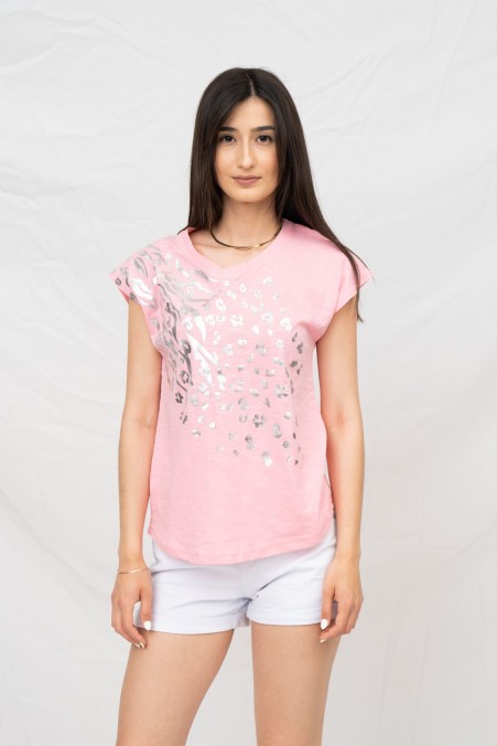 T-SHIRT LEOPARD SIDE FOIL 13467