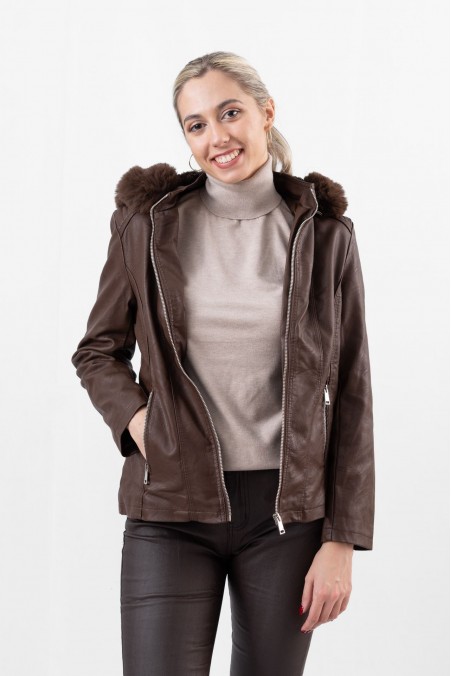 ΔΕΡΜΑΤΙΝΗ ΜΕ ΓΟΥΝΑ ΚΑΙ ΑΠΟΣΠΩΜΕΝΗ ΚΟΥΚΟΥΛΑ 1960