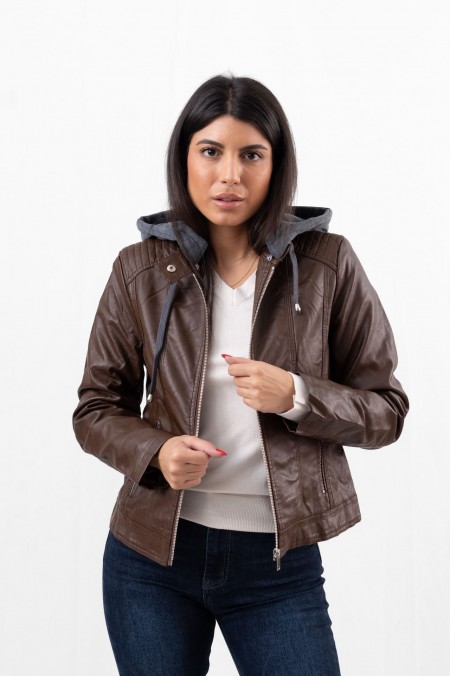 ΔΕΡΜΑΤΙΝΗ ΜΕ ΓΟΥΝΑ ΚΑΙ ΑΠΟΣΠΩΜΕΝΗ ΚΟΥΚΟΥΛΑ 63196