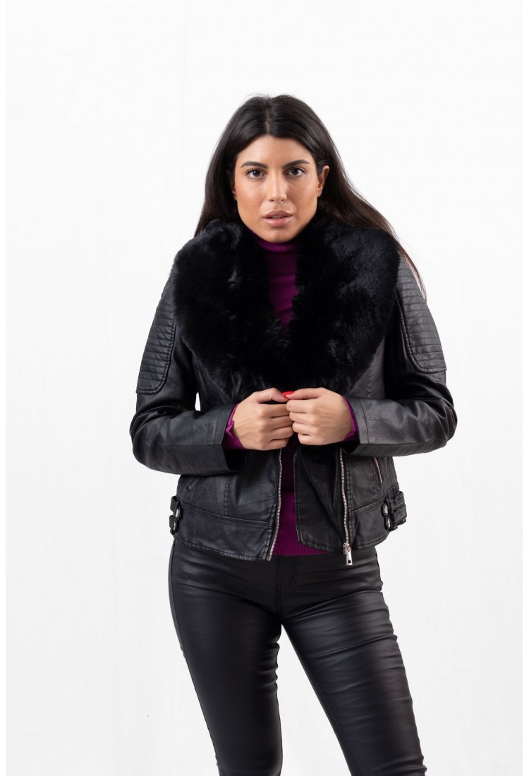 JACKET ΔΕΡΜΑΤΙΝΗ ΜΕ ΓΟΥΝΑ 63220 JACKET ΔΕΡΜΑΤΙΝΗ ΜΕ ΓΟΥΝΑ 63220