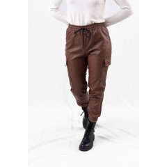 LEATHER CARGO PANTS 3515