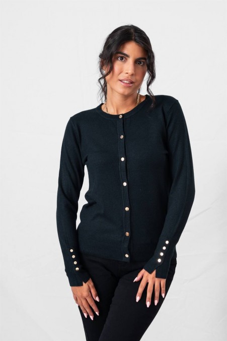 V-NECK JACKET WITH GOLD BUTTONS 9019