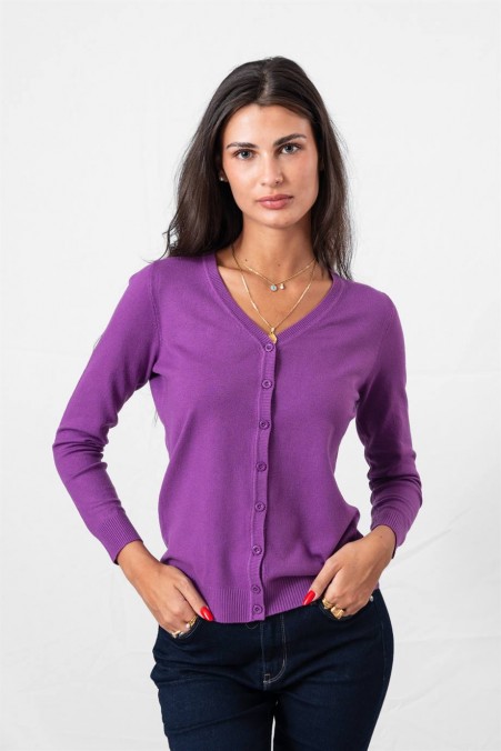 V-NECK JACKET WITH BUTTONS 9801