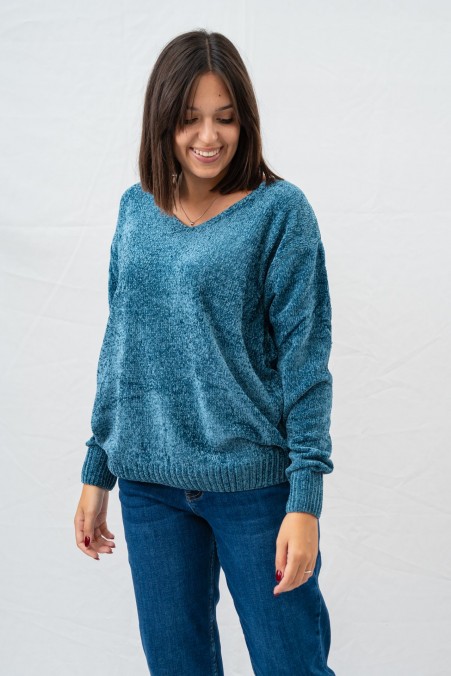 LIGHT JERSEY SWEATER WITH V-NECK 8177 LIGHT JERSEY SWEATER WITH V-NECK 8177