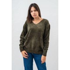 LIGHT JERSEY SWEATER WITH V-NECK 8177