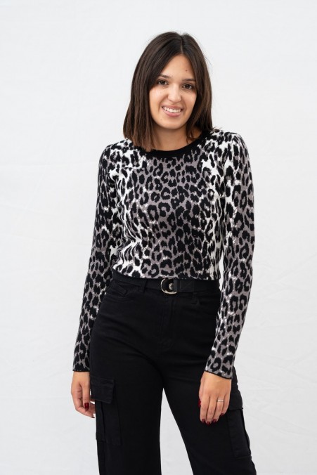 ANIMAL PRINT SWEATER TOP 93588 ANIMAL PRINT SWEATER TOP 93588