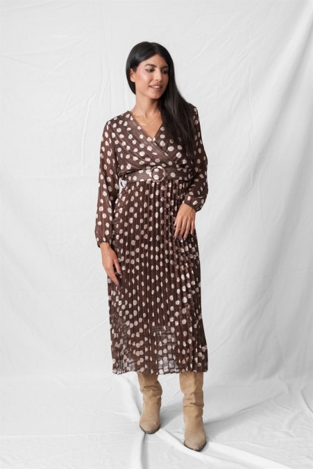 POLKA DOT DRESS WITH GOLD THREAD 11389