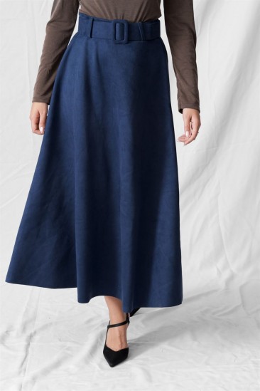 SUEDE SKIRT WITH BELT 6535 SUEDE SKIRT WITH BELT 6535