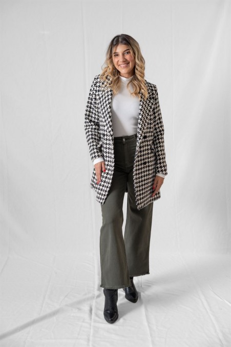 CROSS PRINT COAT 5716
