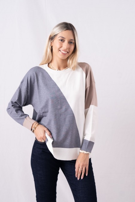 TRI-COLOURED SWEATER 2068 TRI-COLOURED SWEATER 2068