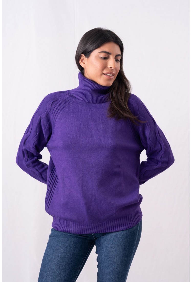 ZIVAGO SWEATER WITH KNIT PATTERN 8256