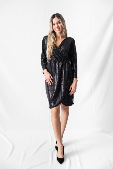 SEQUIN CROISE DRESS 2719