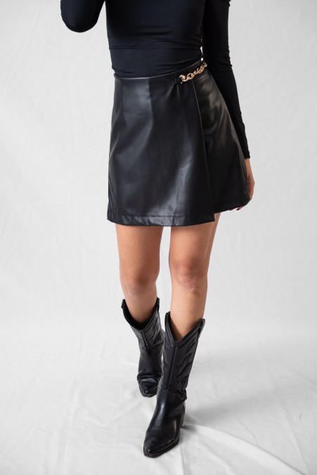 LEATHER SHORT SKIRT 16431