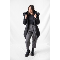 LONG JACKET WITH DETACHABLE HOOD 2F060