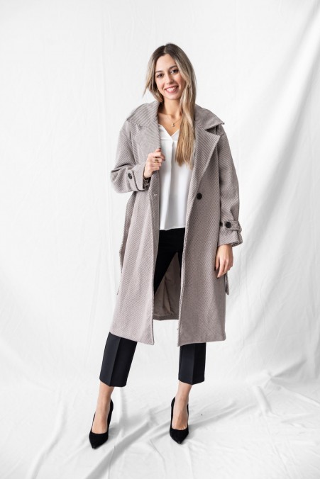 LONG COAT WITH SIDE BUTTON 20019