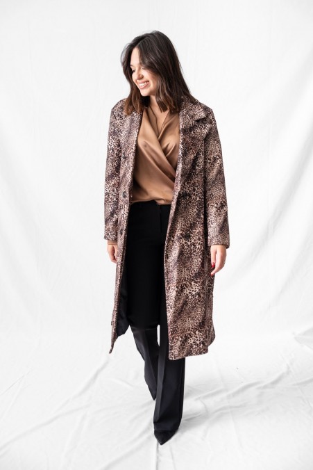 LONG COAT ANIMAL PRINT 30013