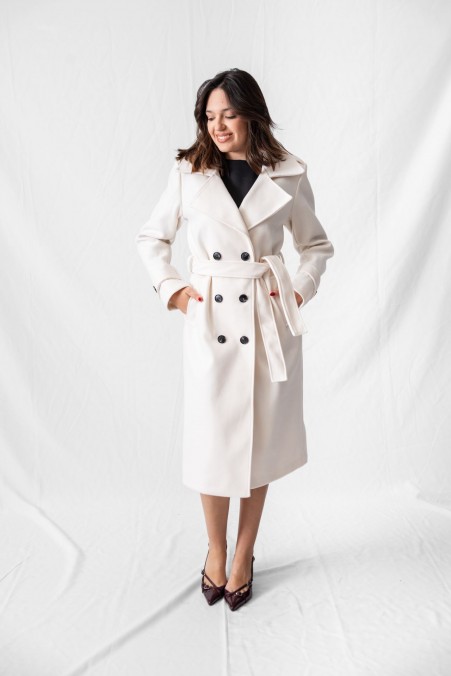 LONG COAT WITH CROSS BUTTON 5468